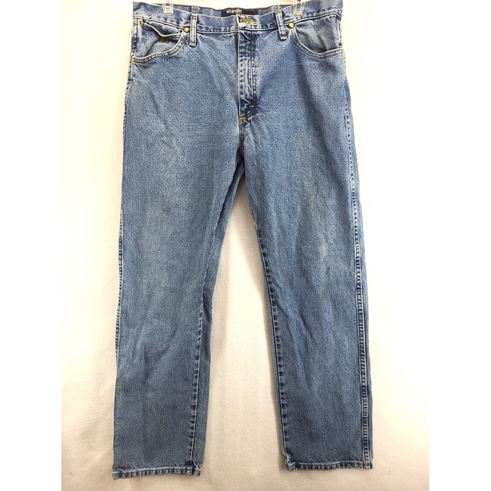 Men's Wrangler George Strait Cowboy Cut Original Fit Jeans 36x32 Med Wash